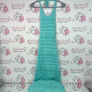 VENUS Aqua Lace Maxi Dress